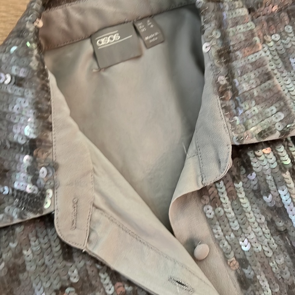 ASOS Sequin Lined Shirt Gorgeous Holiday Party - Picture 2 of 12